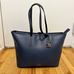 Tumi Everyday Saffiano Leather Tote (Navy Blue)